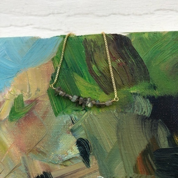 Raw Rutilated Quartz Gold Handmade bracelet NWT - Picture 2 of 9